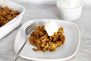 Plated Apple Crisp